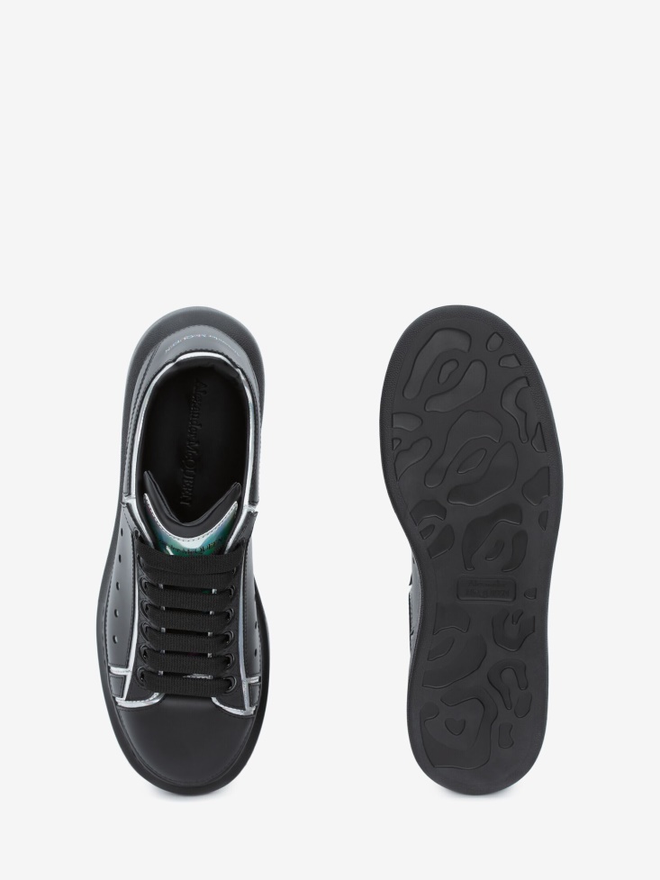Fashion Alexander McQueen Men's Oversized Sneaker Black/Silver