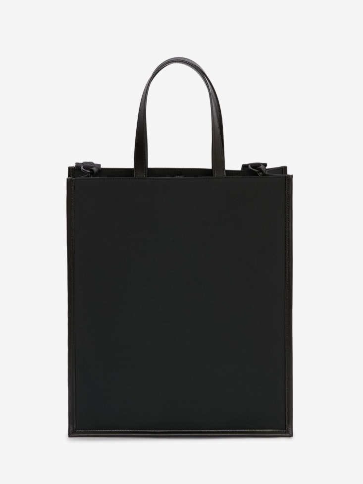 Fashion Alexander McQueen Men's in Graffiti Edge Tote Black/Off White