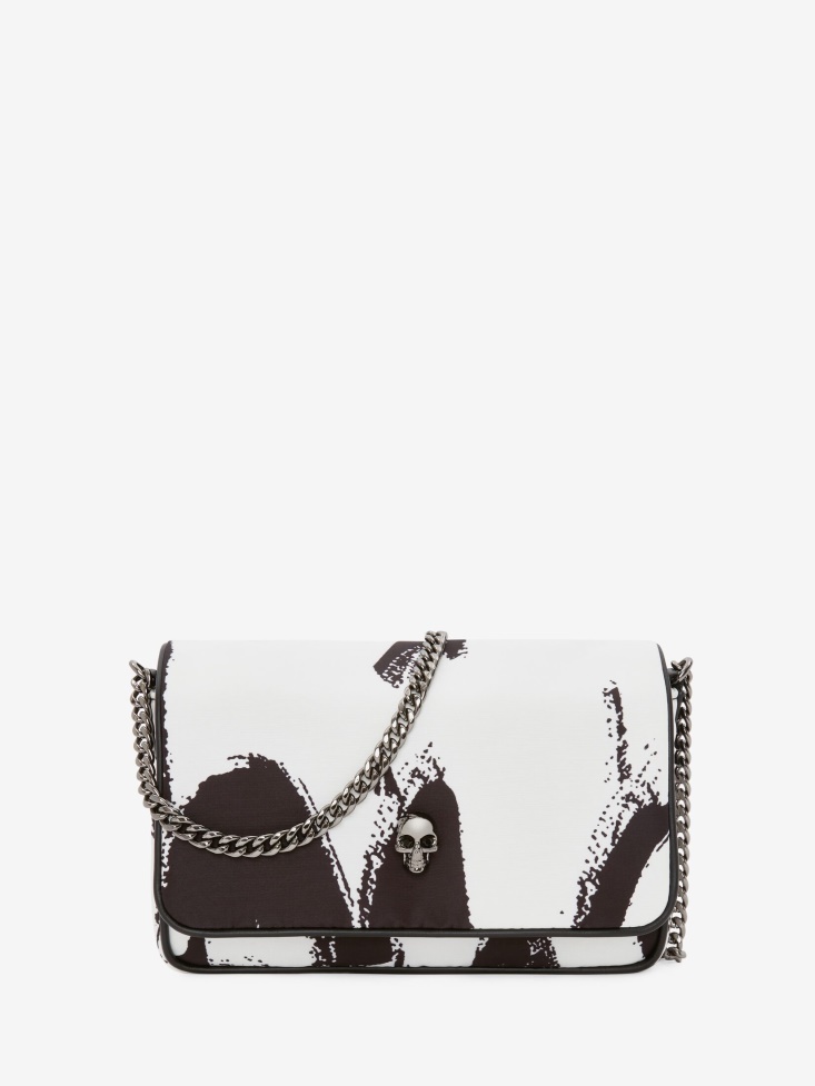 Women's in Graffiti Small Skull Bag Fashion Alexander McQueen Black/White