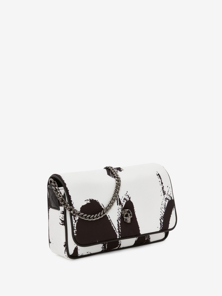 Women's in Graffiti Small Skull Bag Fashion Alexander McQueen Black/White