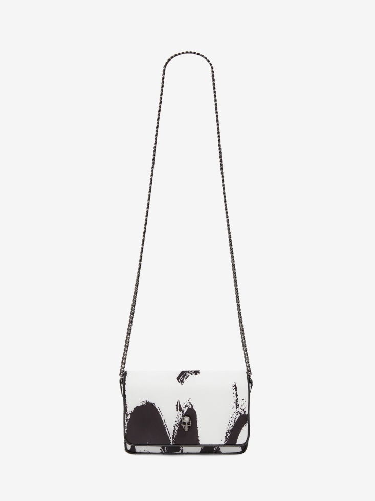 Women's in Graffiti Small Skull Bag Fashion Alexander McQueen Black/White