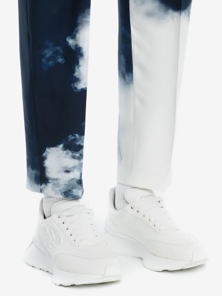 Fashion Alexander McQueen White Men's Sprint Runner
