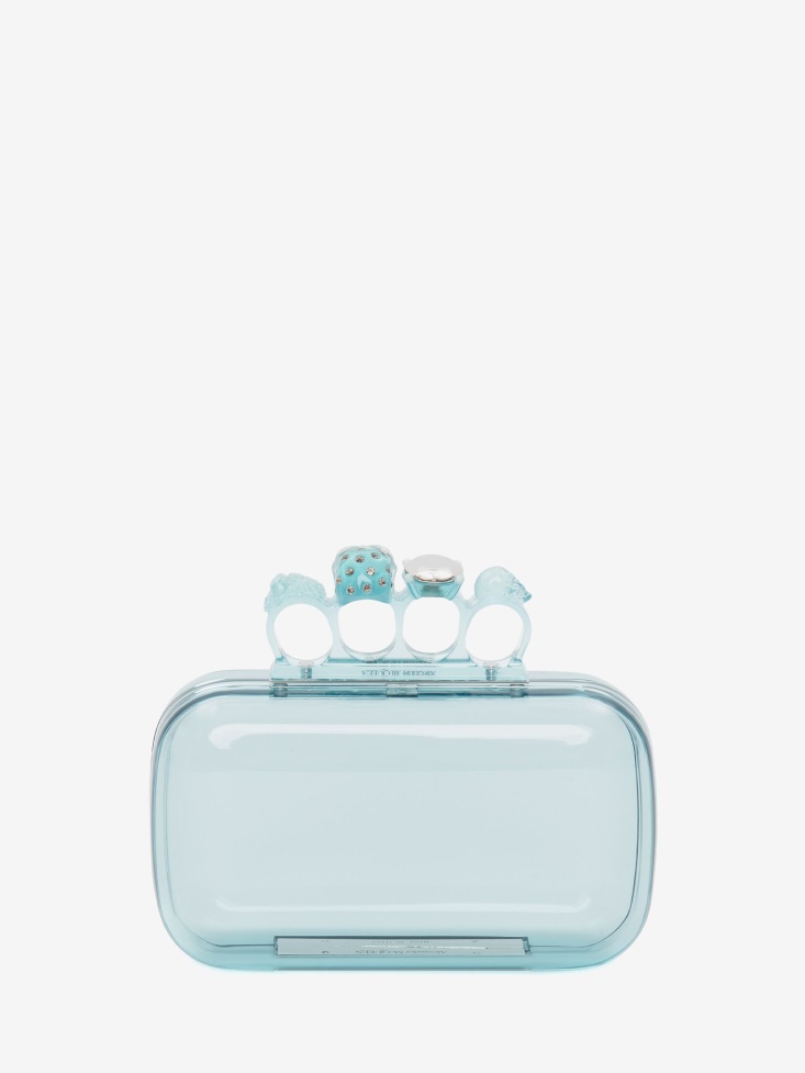 Women's Knuckle Clutch Fashion Alexander McQueen Pale Blue