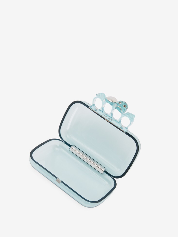 Women's Knuckle Clutch Fashion Alexander McQueen Pale Blue