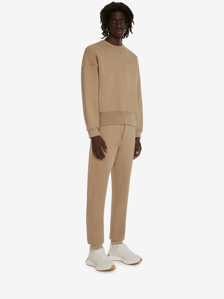 Men's in Signature Sweatshirt Fashion Alexander McQueen Beige