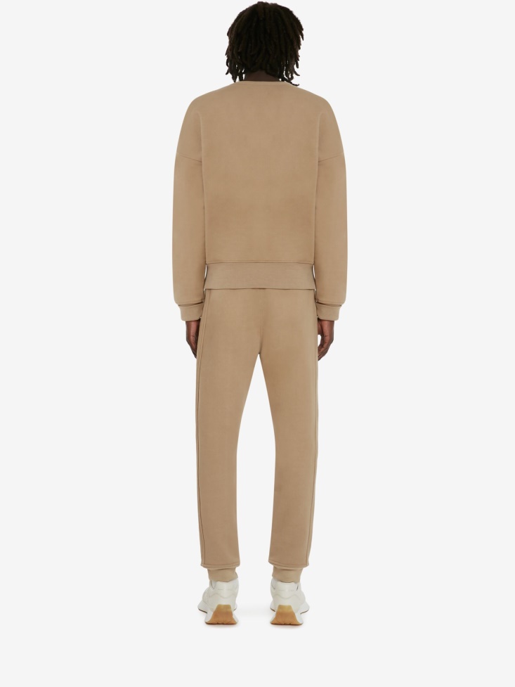 Men's in Signature Sweatshirt Fashion Alexander McQueen Beige