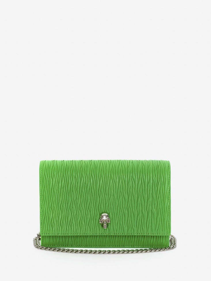 Fashion Alexander McQueen Women's Small Skull Bag Acid Green