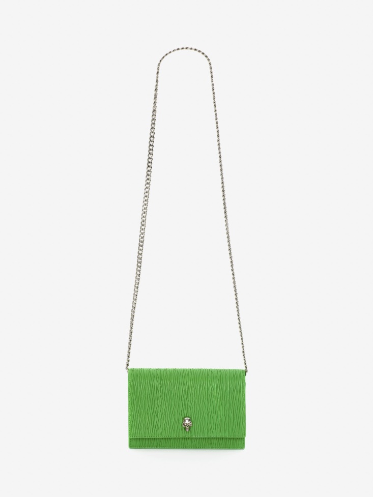 Fashion Alexander McQueen Women's Small Skull Bag Acid Green