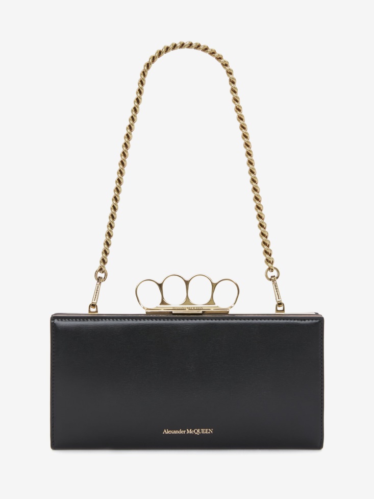Women's The Four Ring Case With Chain Black Fashion Alexander McQueen