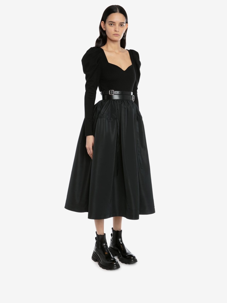 Fashion Alexander McQueen Black Women's Sweetheart Jersey Bodysuit