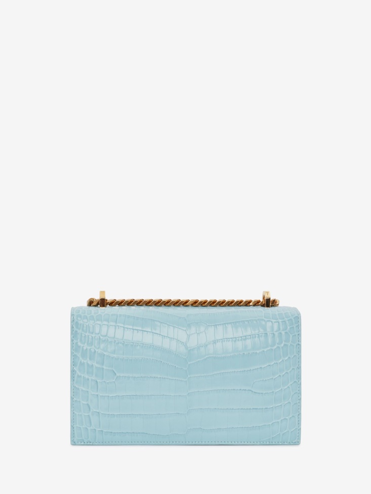 Women's Jewelled Satchel Pale Blue Fashion Alexander McQueen