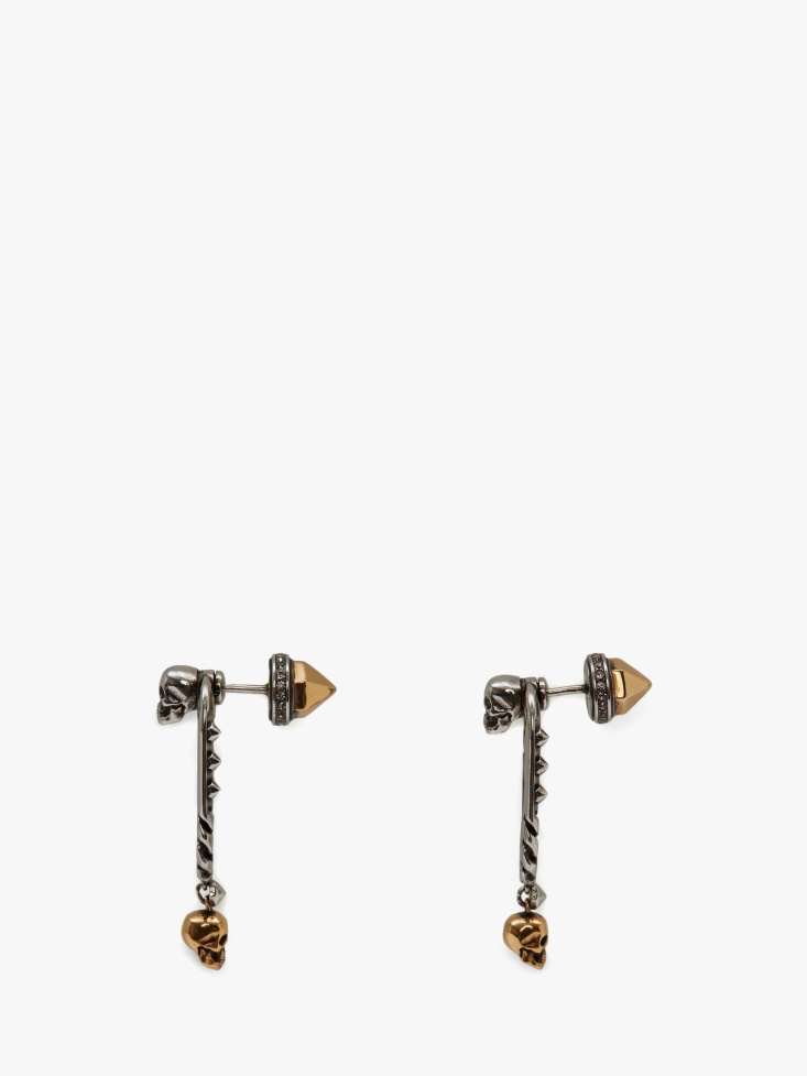 Women's Safety Pin And Stud Earrings Fashion Alexander McQueen Gold/Silver