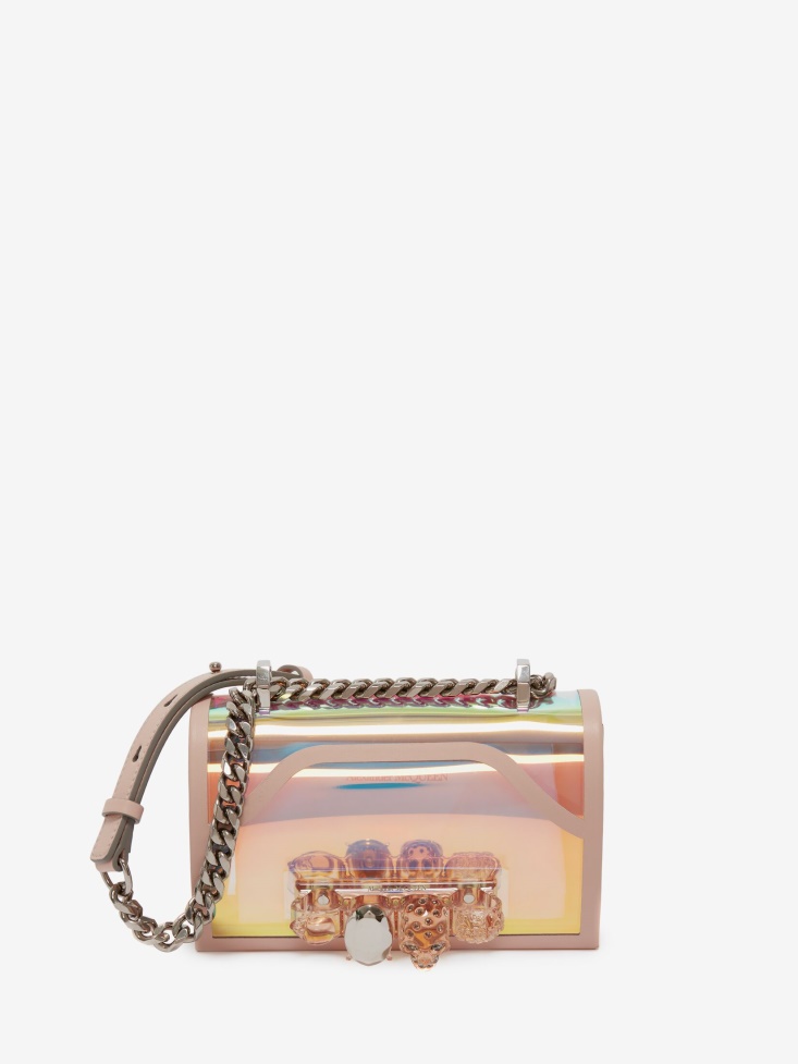 Silver Fashion Alexander McQueen Women's Mini Jewelled Satchel