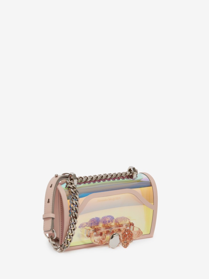 Silver Fashion Alexander McQueen Women's Mini Jewelled Satchel