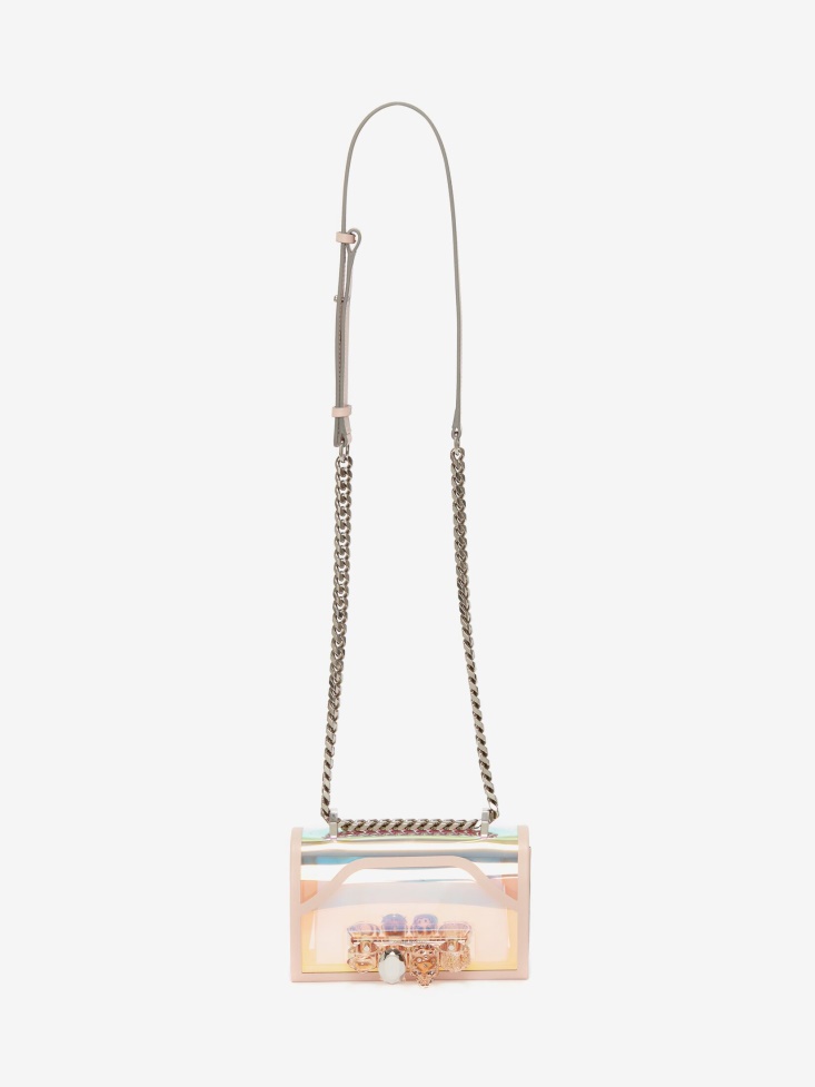Silver Fashion Alexander McQueen Women's Mini Jewelled Satchel