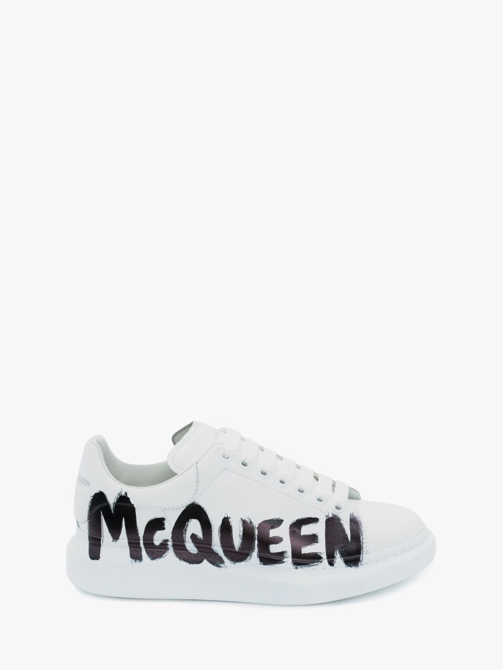 Men's in Graffiti Oversized Sneaker Fashion Alexander McQueen White/Black