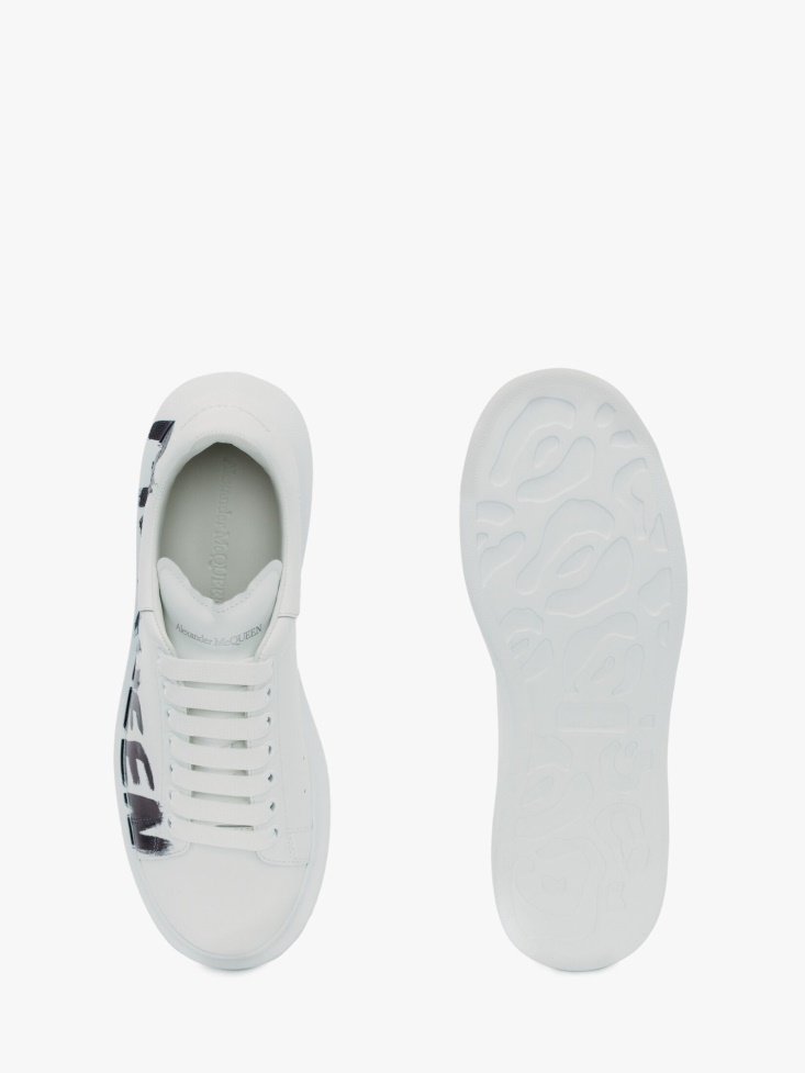 Men's in Graffiti Oversized Sneaker Fashion Alexander McQueen White/Black