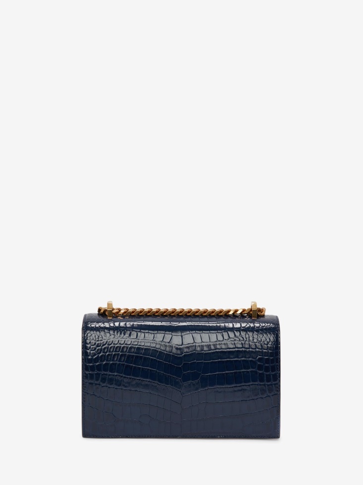 Fashion Alexander McQueen Women's Jewelled Satchel Navy