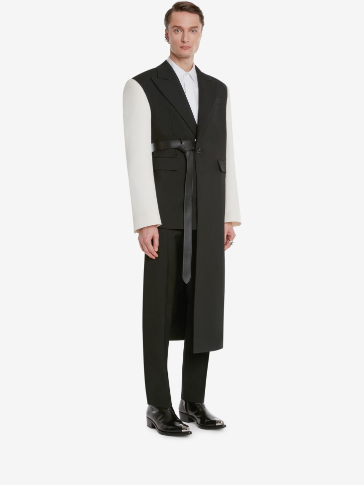 Black Fashion Alexander McQueen Men's Asymmetric Tailored Jacket