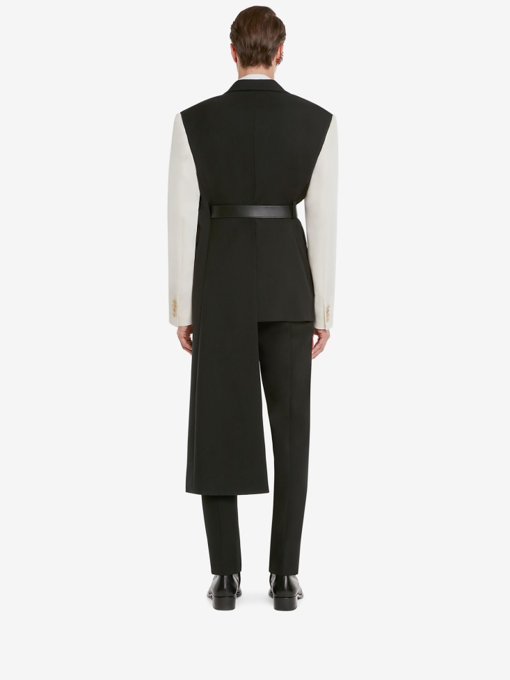 Black Fashion Alexander McQueen Men's Asymmetric Tailored Jacket