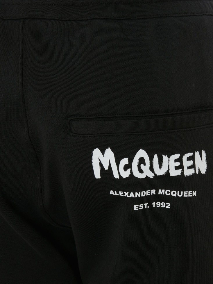 Women's in Graffiti Joggers Fashion Alexander McQueen Black/White