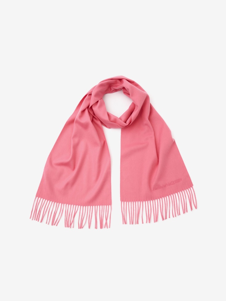 Fashion Alexander McQueen Pink Men's Embroidered Stole