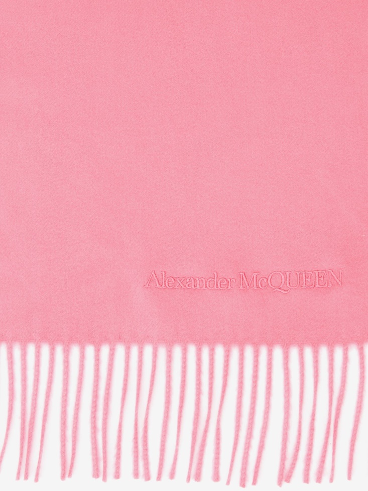 Fashion Alexander McQueen Pink Men's Embroidered Stole