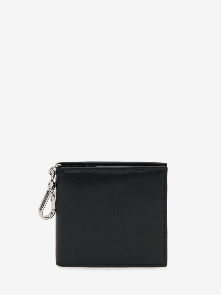 Black Men's Leather Card Holder Fashion Alexander McQueen