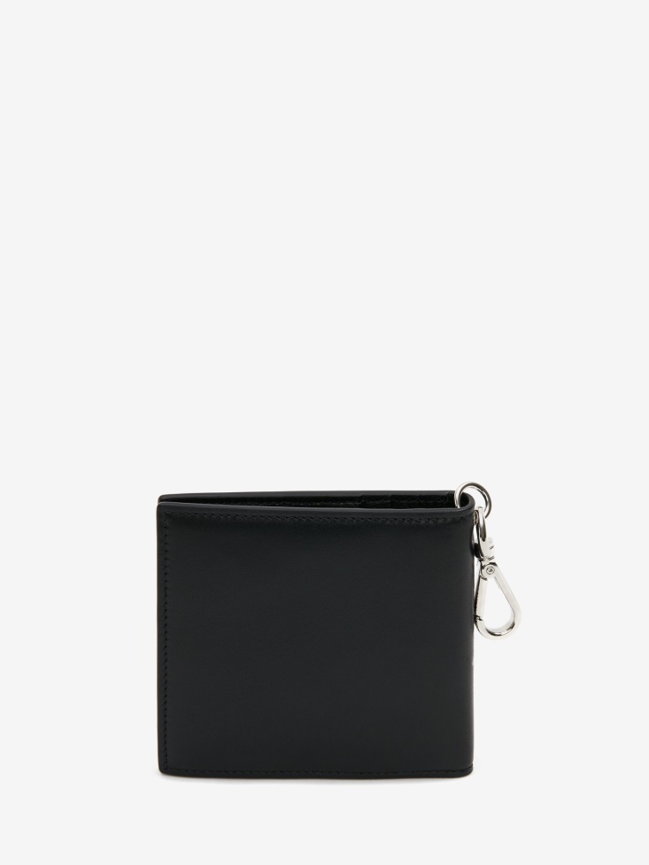 Black Men's Leather Card Holder Fashion Alexander McQueen
