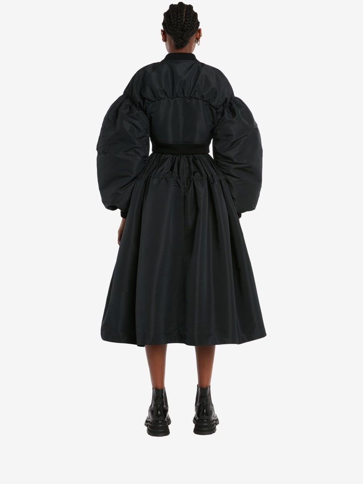 Black Fashion Alexander McQueen Women's Gathered Midi Skirt