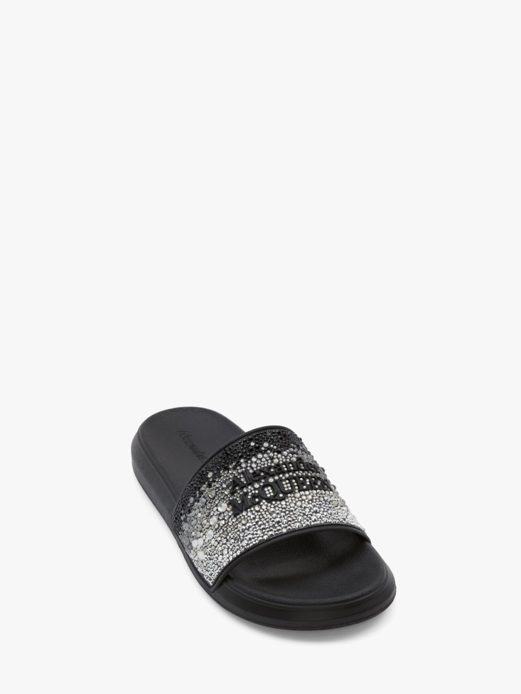Fashion Alexander McQueen Women's Pool Slide Black
