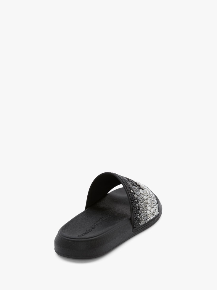 Fashion Alexander McQueen Women's Pool Slide Black