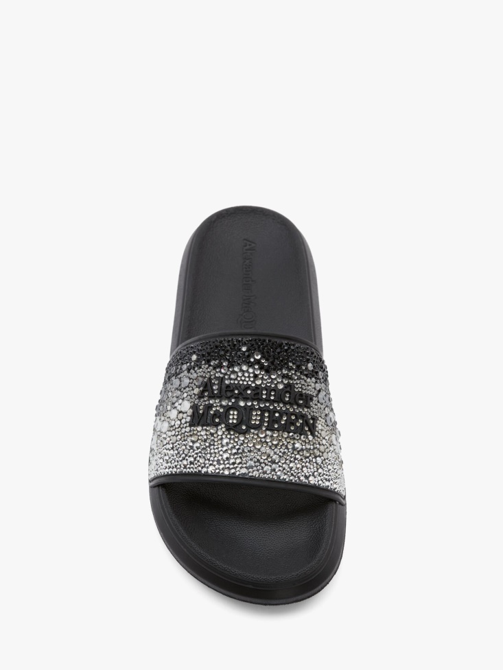 Fashion Alexander McQueen Women's Pool Slide Black
