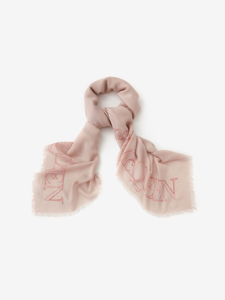 Orange Women's in Cashmere Scarf Fashion Alexander McQueen