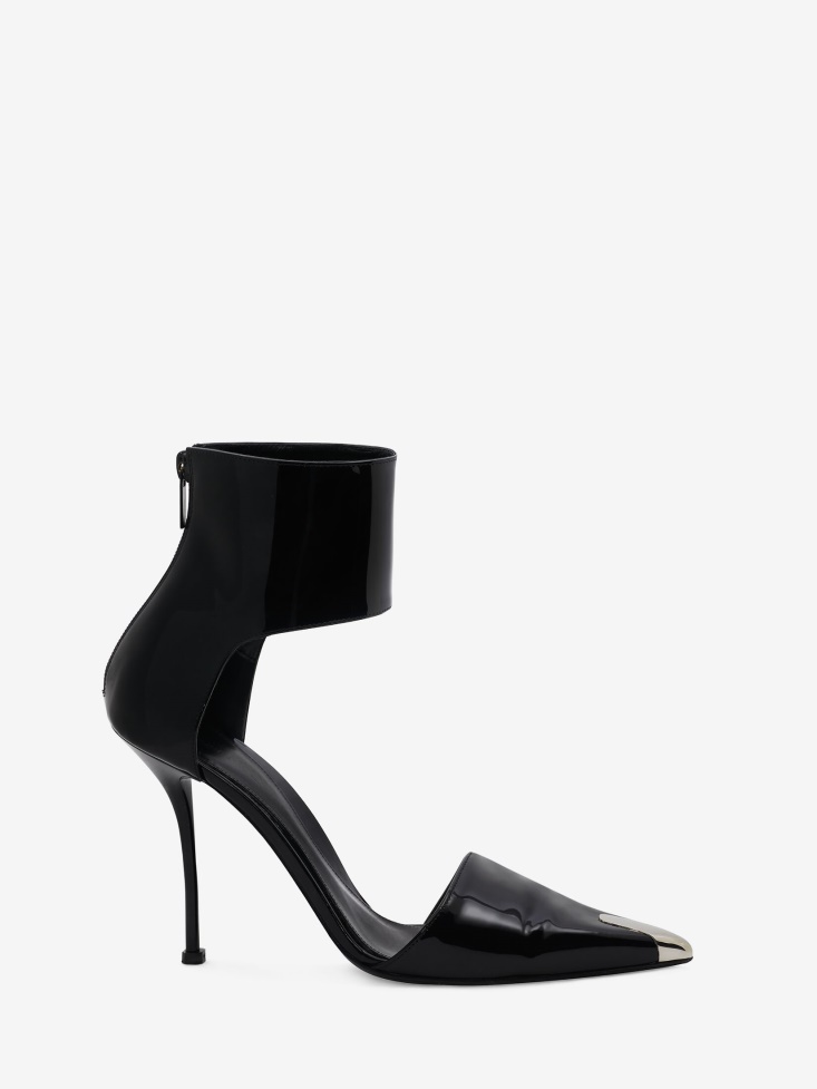 Fashion Alexander McQueen Women's Harness Punk Pump Black/Silver