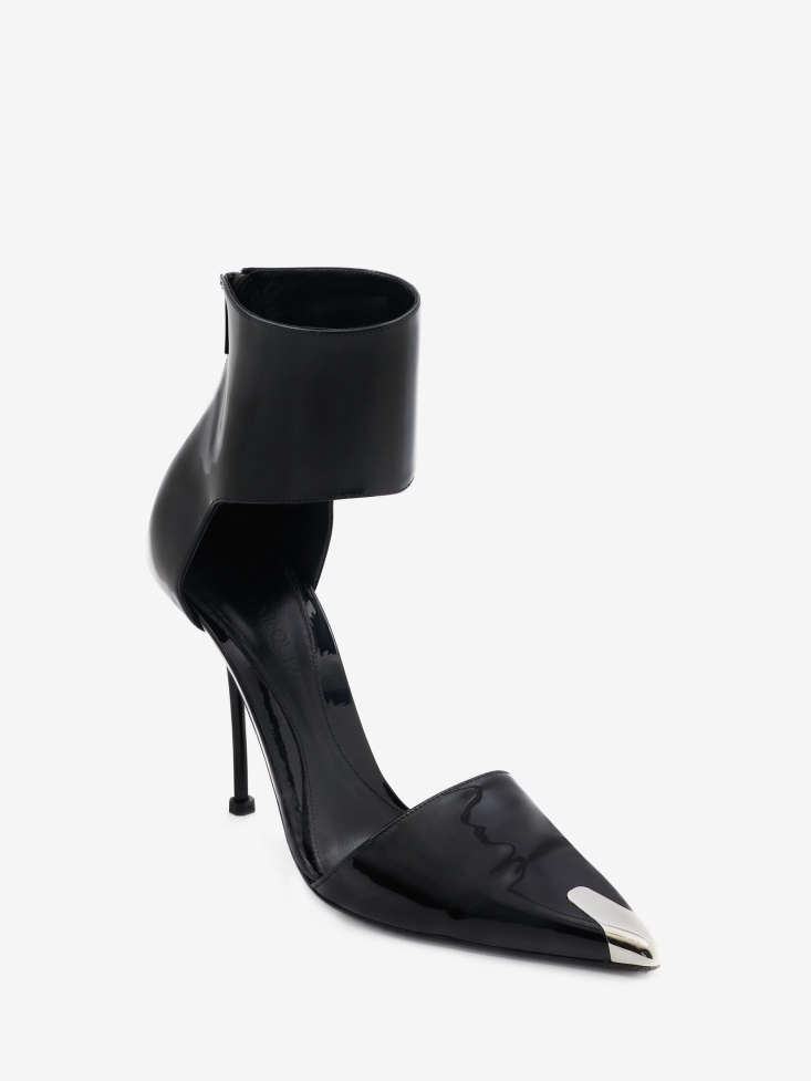 Fashion Alexander McQueen Women's Harness Punk Pump Black/Silver