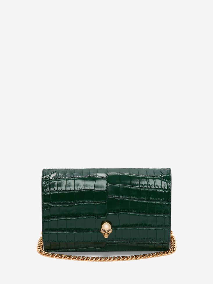 Women's Small Skull Bag Fashion Alexander McQueen Emerald