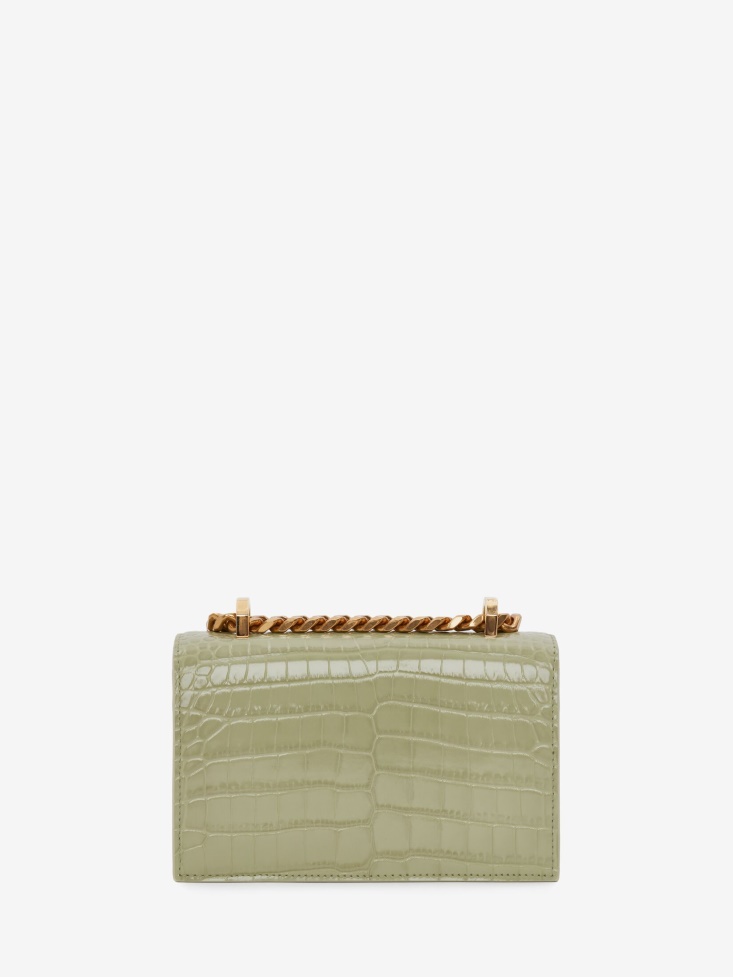 Fashion Alexander McQueen Women's Mini Jewelled Satchel Sage