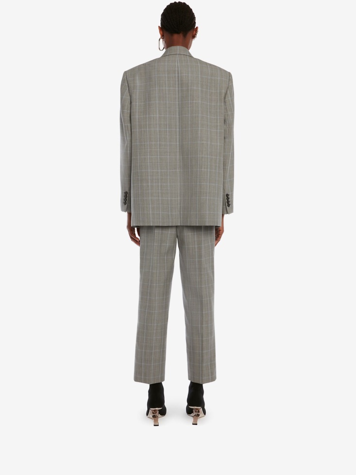 Women's Prince Of Wales Zip Trouser Fashion Alexander McQueen Black/Ivory