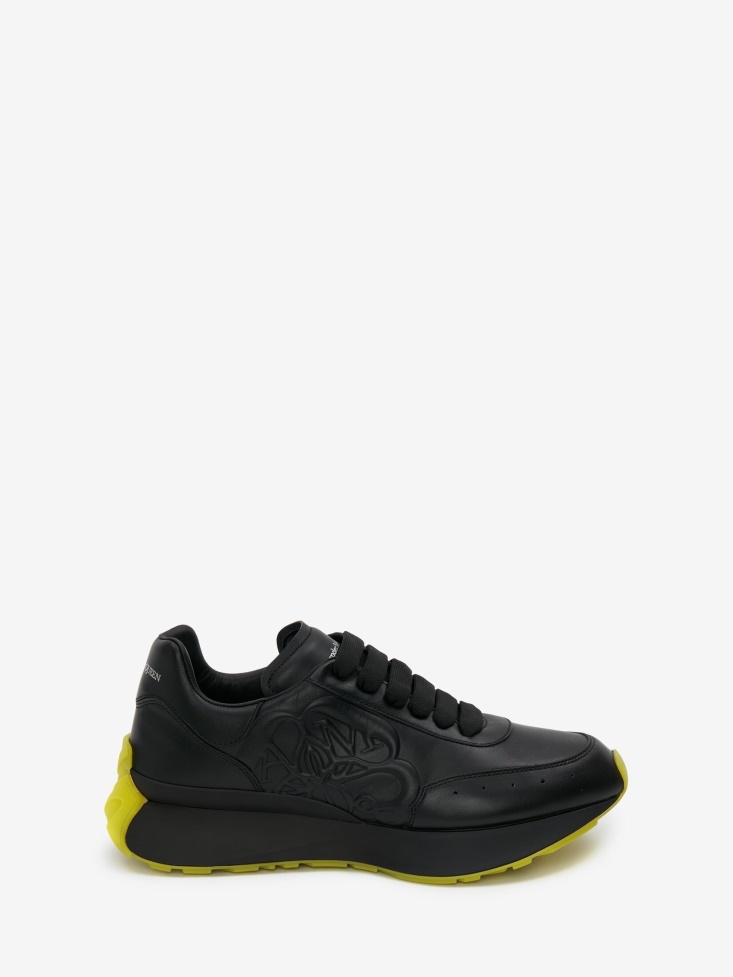 Fashion Alexander McQueen Black/Yellow Men's Sprint Runner