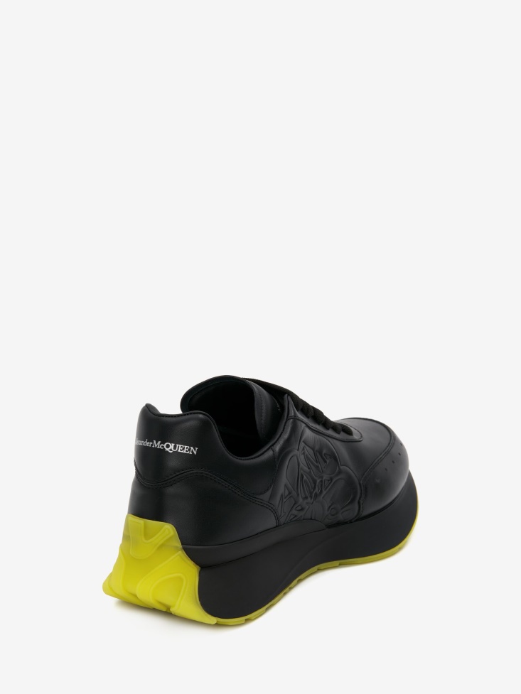 Fashion Alexander McQueen Black/Yellow Men's Sprint Runner