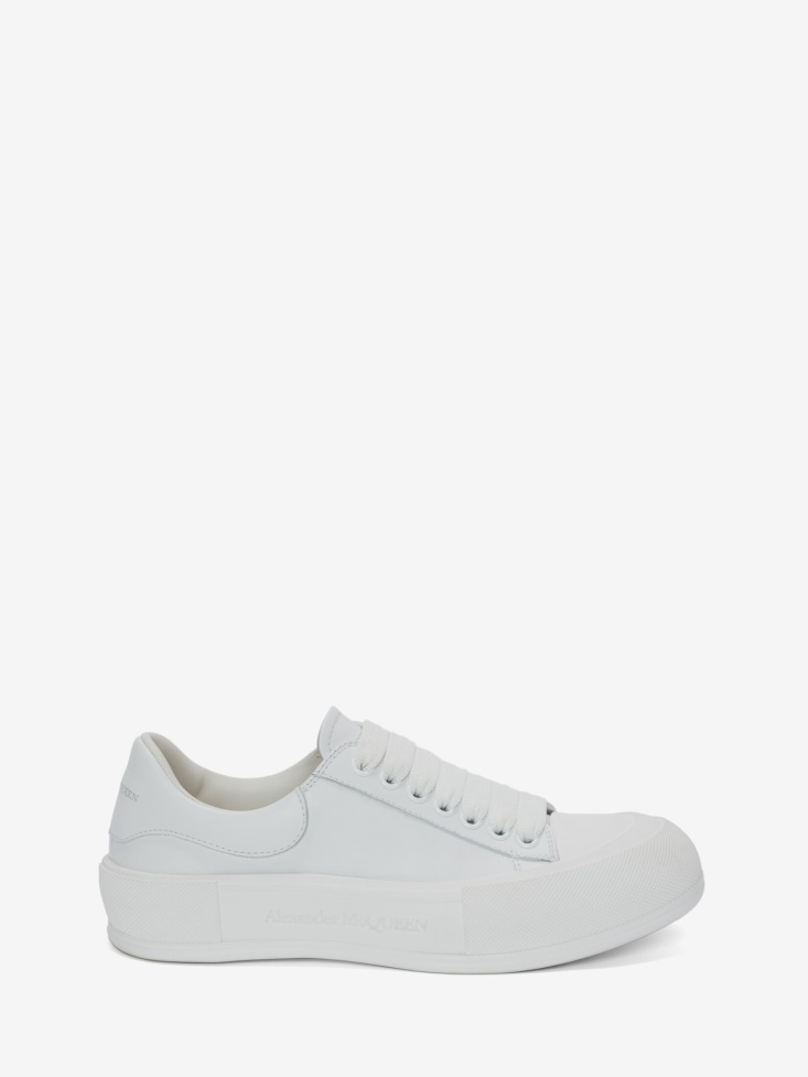 Women's Deck Lace Up Plimsoll Optic White Fashion Alexander McQueen
