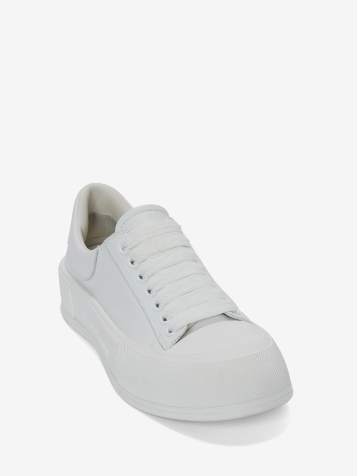 Women's Deck Lace Up Plimsoll Optic White Fashion Alexander McQueen