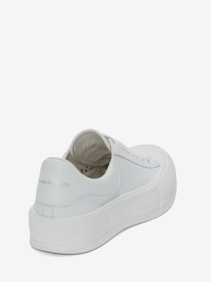 Women's Deck Lace Up Plimsoll Optic White Fashion Alexander McQueen