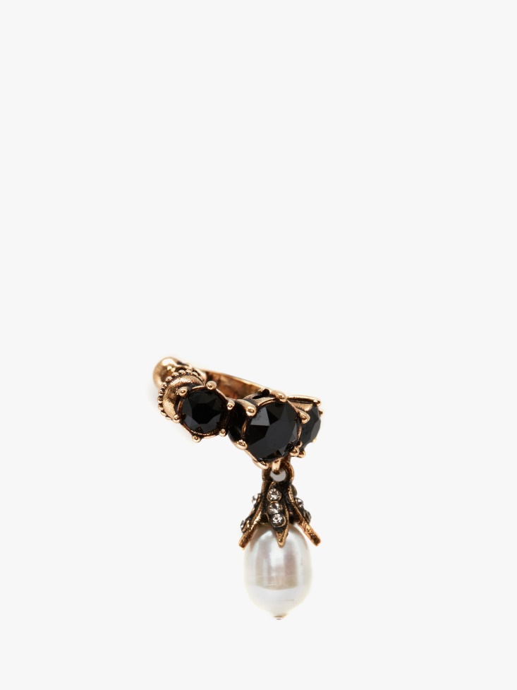 Women's Jewelled Mini Ear Cuff Fashion Alexander McQueen Antique Gold