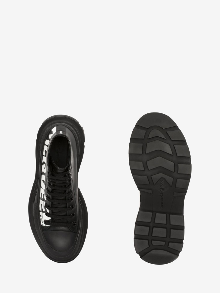 Black/White Fashion Alexander McQueen Men's Tread Slick Boot