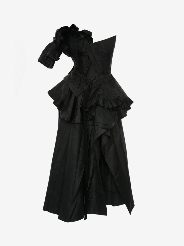 Fashion Alexander McQueen Women's Deconstructed Corset Dress Black