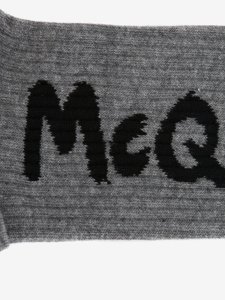 Men's in Graffiti Socks Graphite/Black Fashion Alexander McQueen