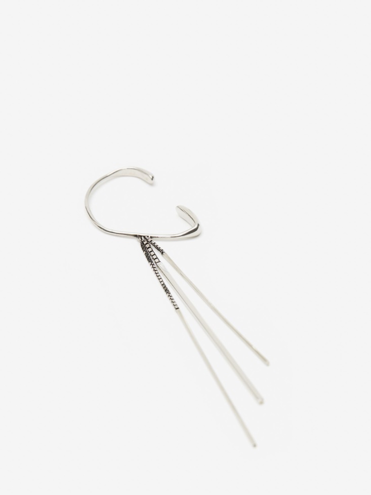 Fashion Alexander McQueen Antique Silver Women's Drop Chain Ear Hook