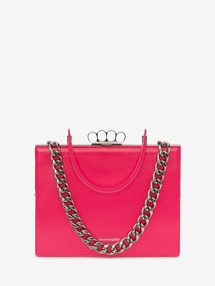 Women's The Four Ring Frame Fashion Alexander McQueen Neon Pink